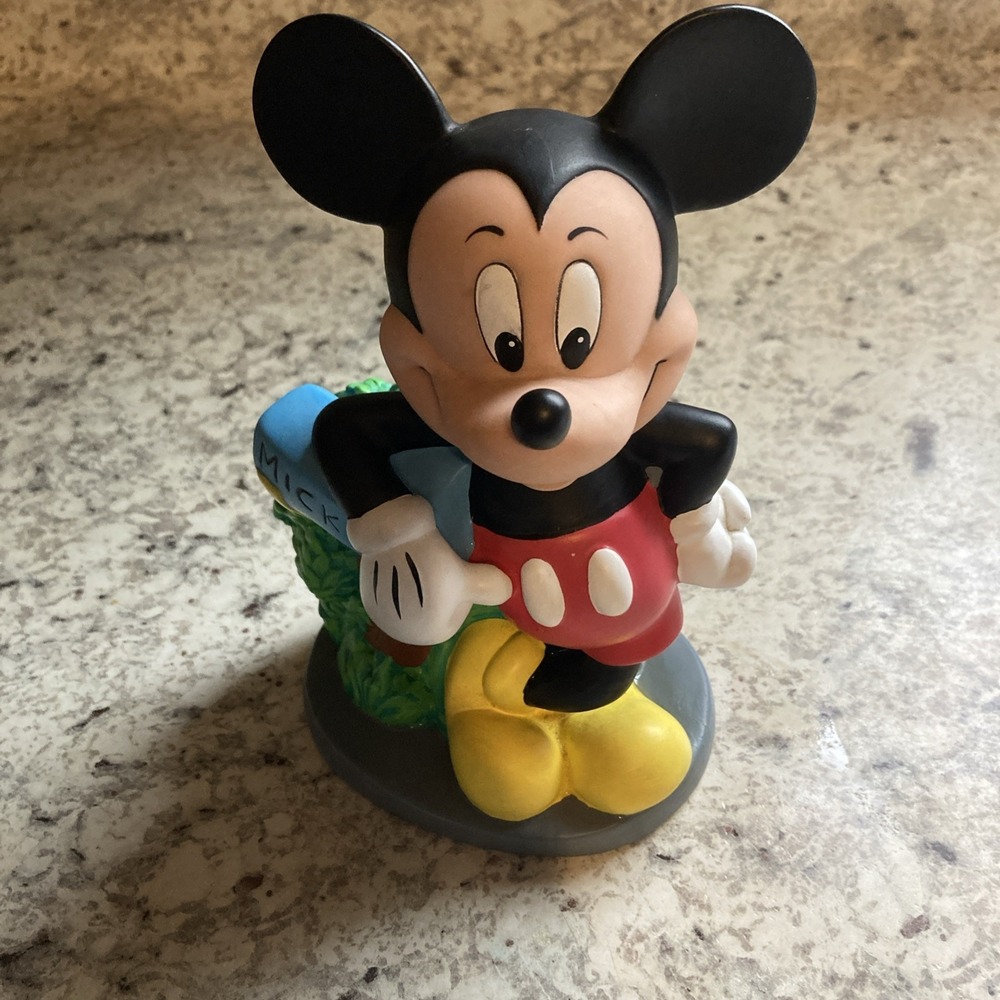 Vintage Disney Mickey Mouse at Mailbox Coin Piggy Bank